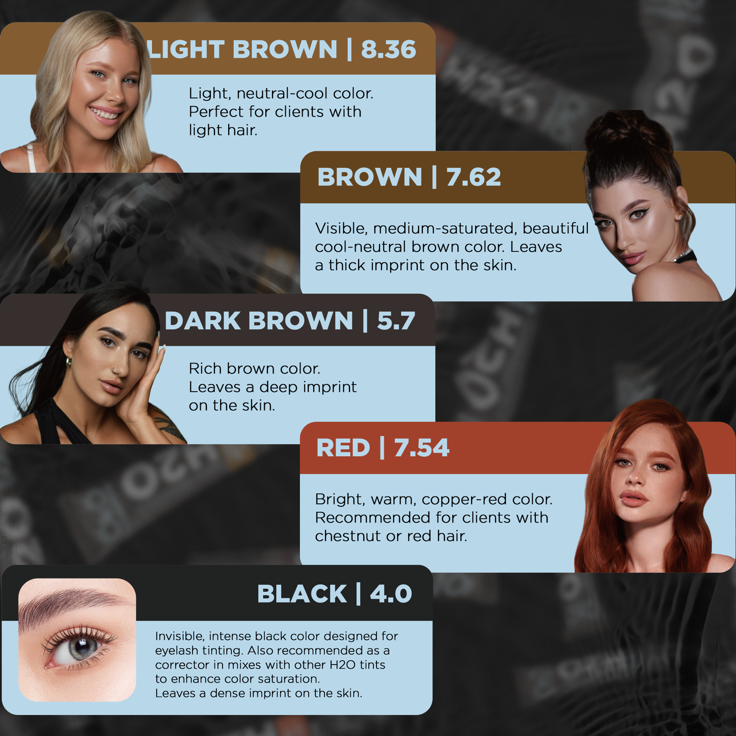 H20 Liquid Hybrid Tint Brown 7.62, 15 ml