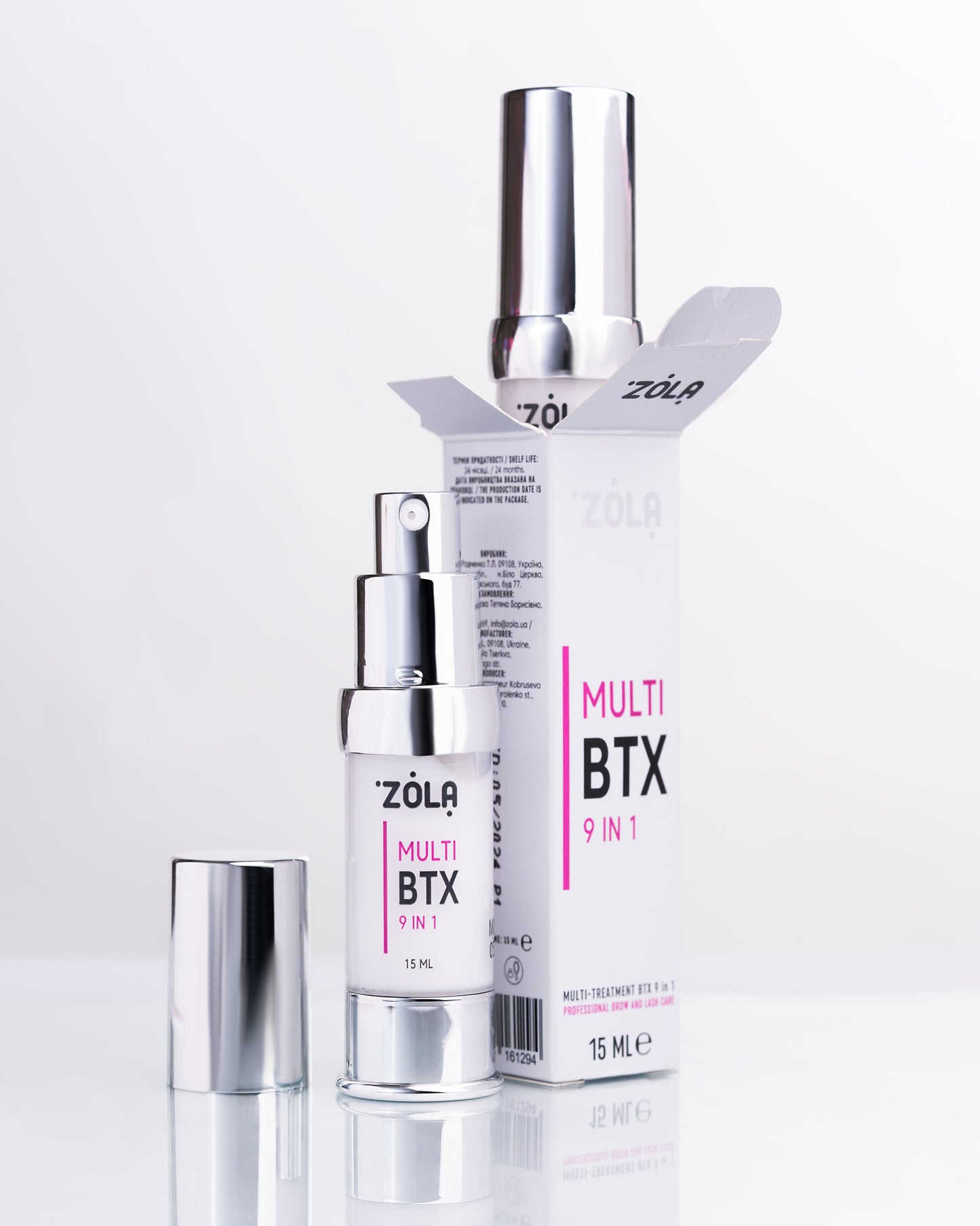 ZOLA BTX 9-IN-1 multifunkční výživa na řasy a obočí 15 ml