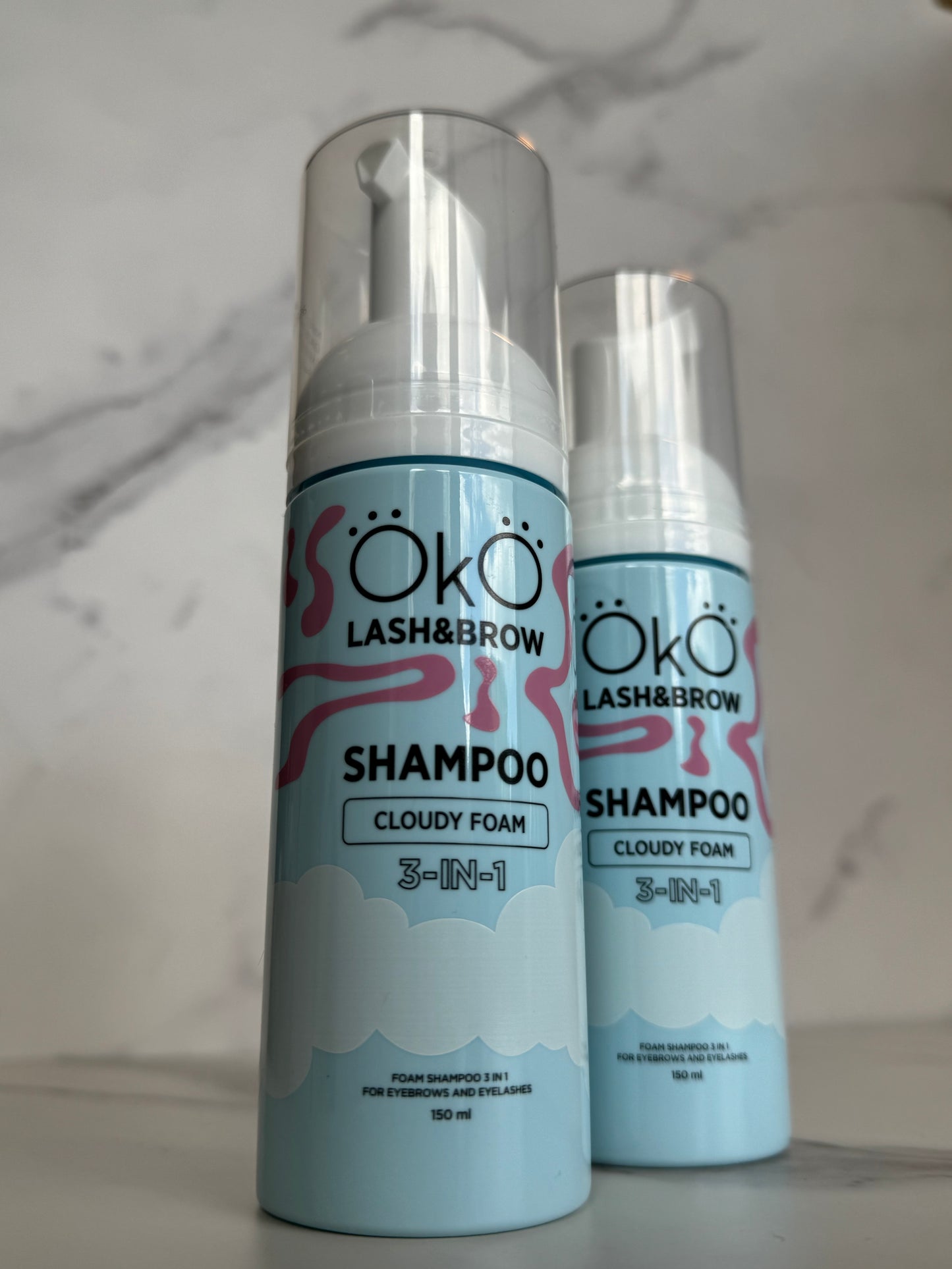 OKO Shampoo Cloudy Foam 3 in 1 šampon na řasy a obočí 150ml