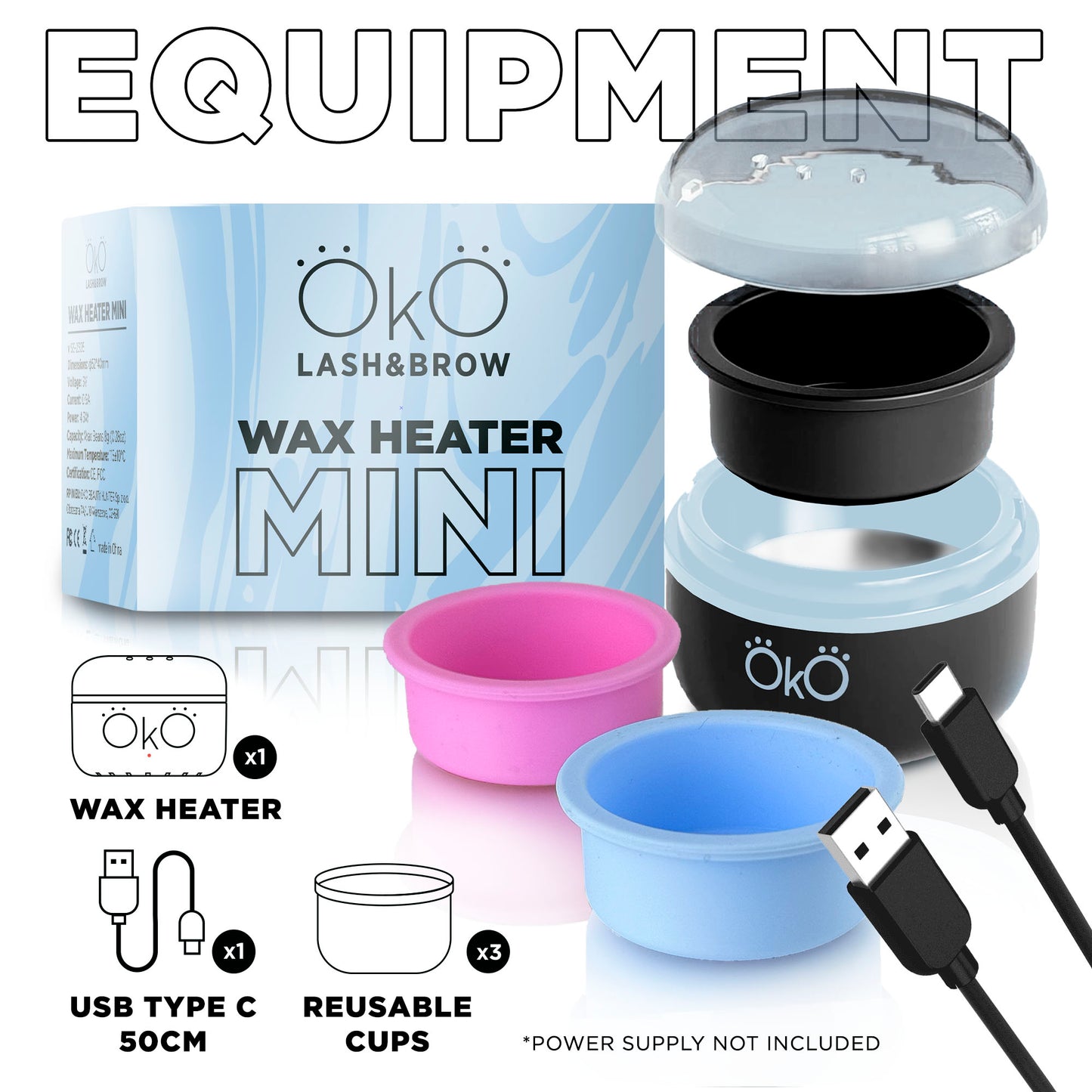 Mini Wax Heater OKO Black | Mini ohřívač vosku