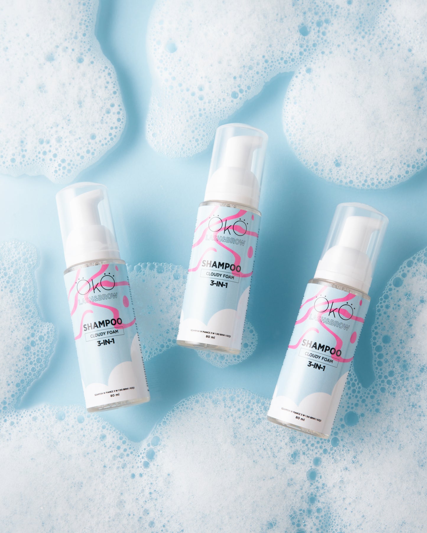 OKO Shampoo Cloudy Foam 3 in 1 šampon na řasy a obočí 150ml